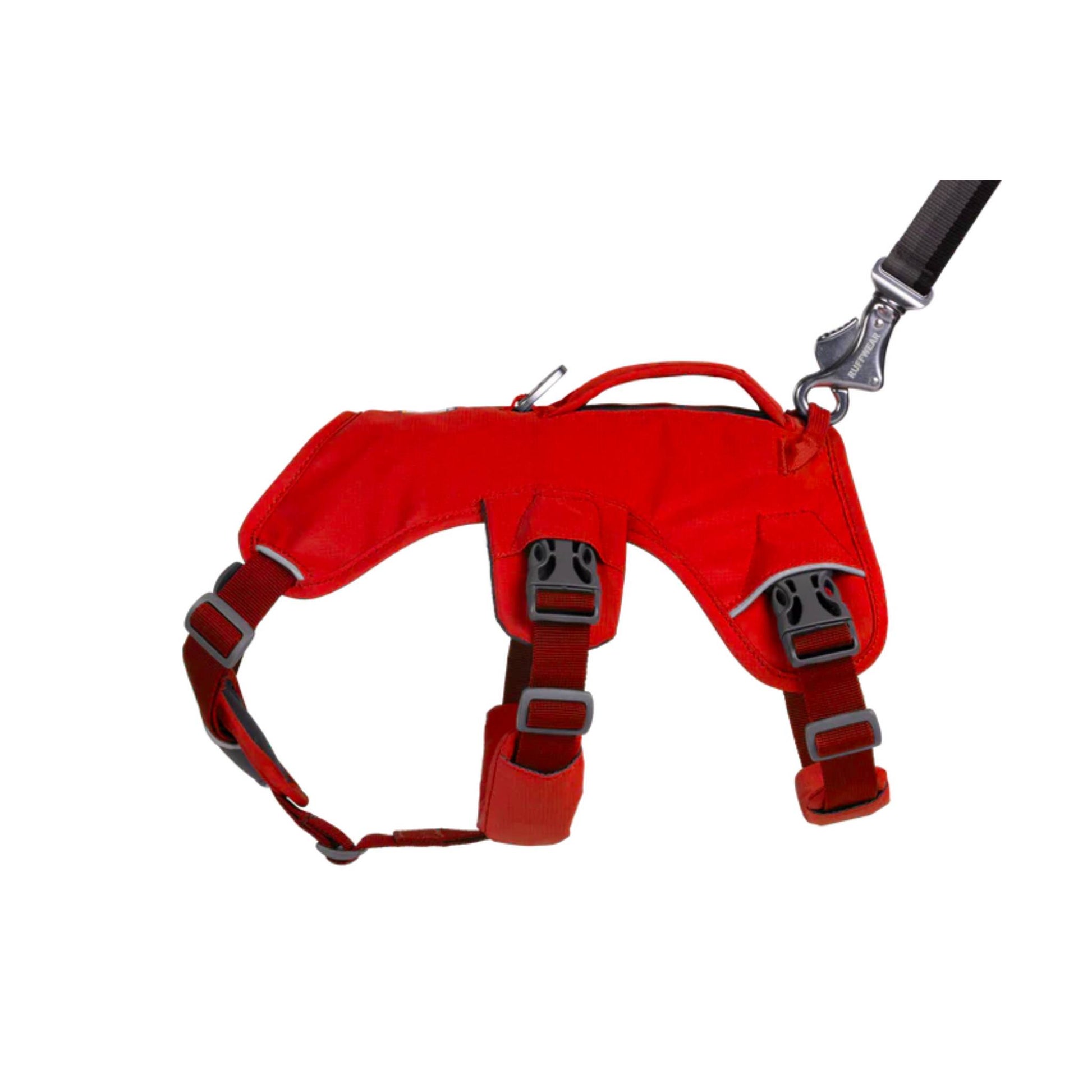 Ruffwear Webmaster Dog Harness Red Sumac With Lead