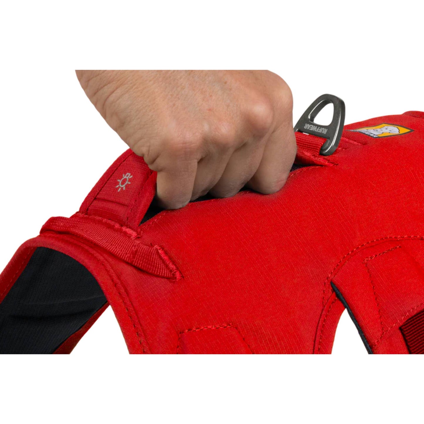Ruffwear Webmaster Dog Harness Red Sumac Handle