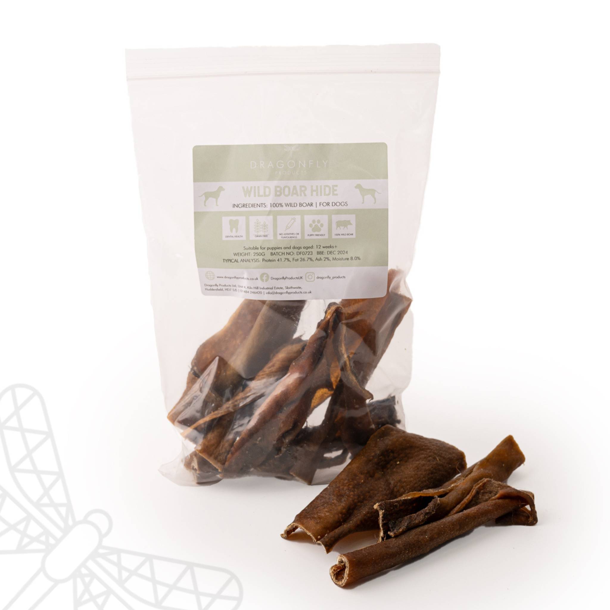 Wild Hide Wild Boar Hide Chews for Dogs | Natural Long-Lasting – Dragonfly Products