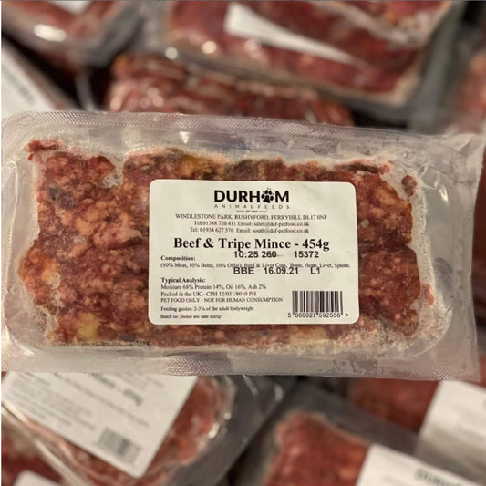 Durham Animal Feeds Beef & Tripe Mince Raw Dog Food