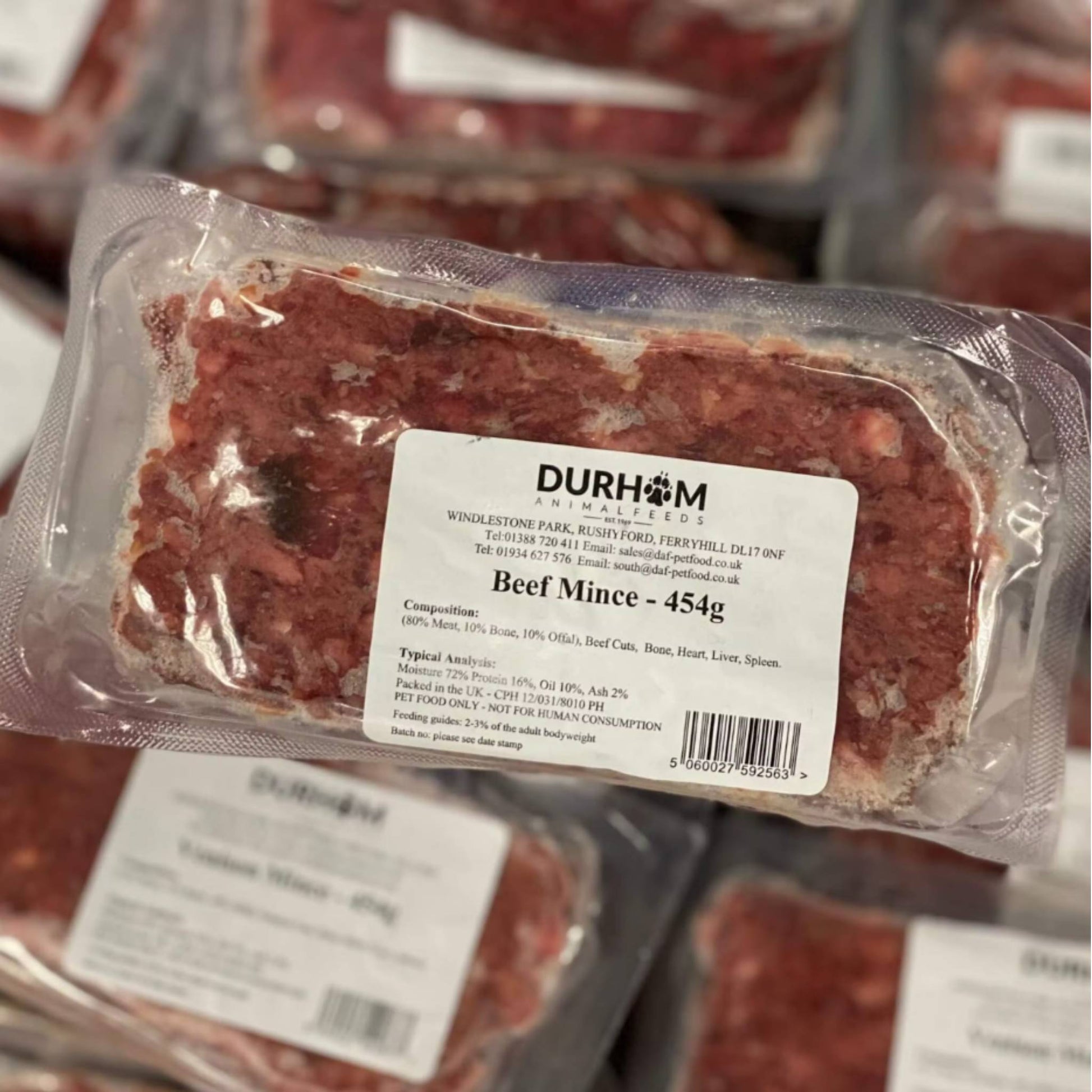 Durham Animal Feeds Beef Mince Raw Dog Food