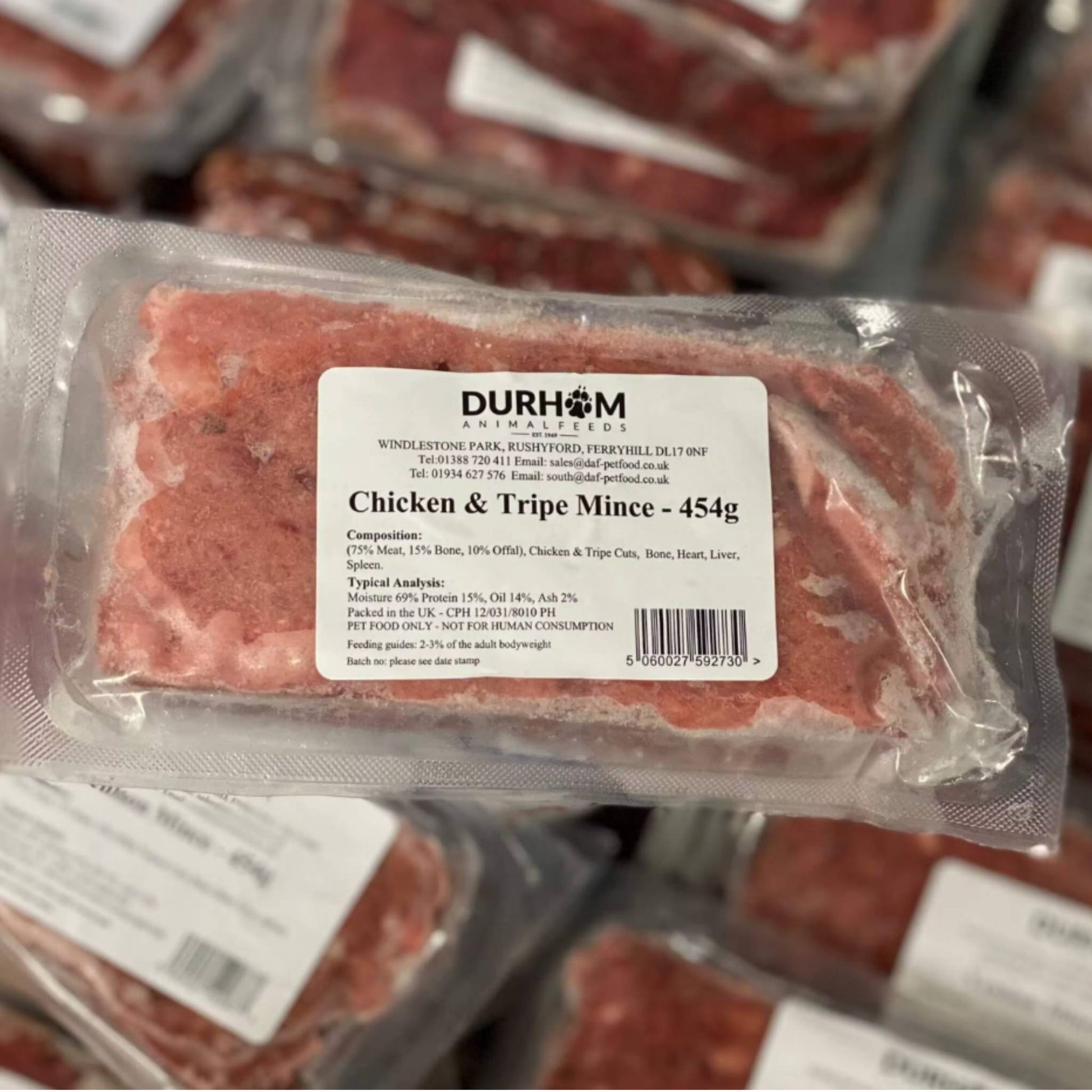 Durham Animal Feeds Chicken  & Tripe Mince Raw Dog Food