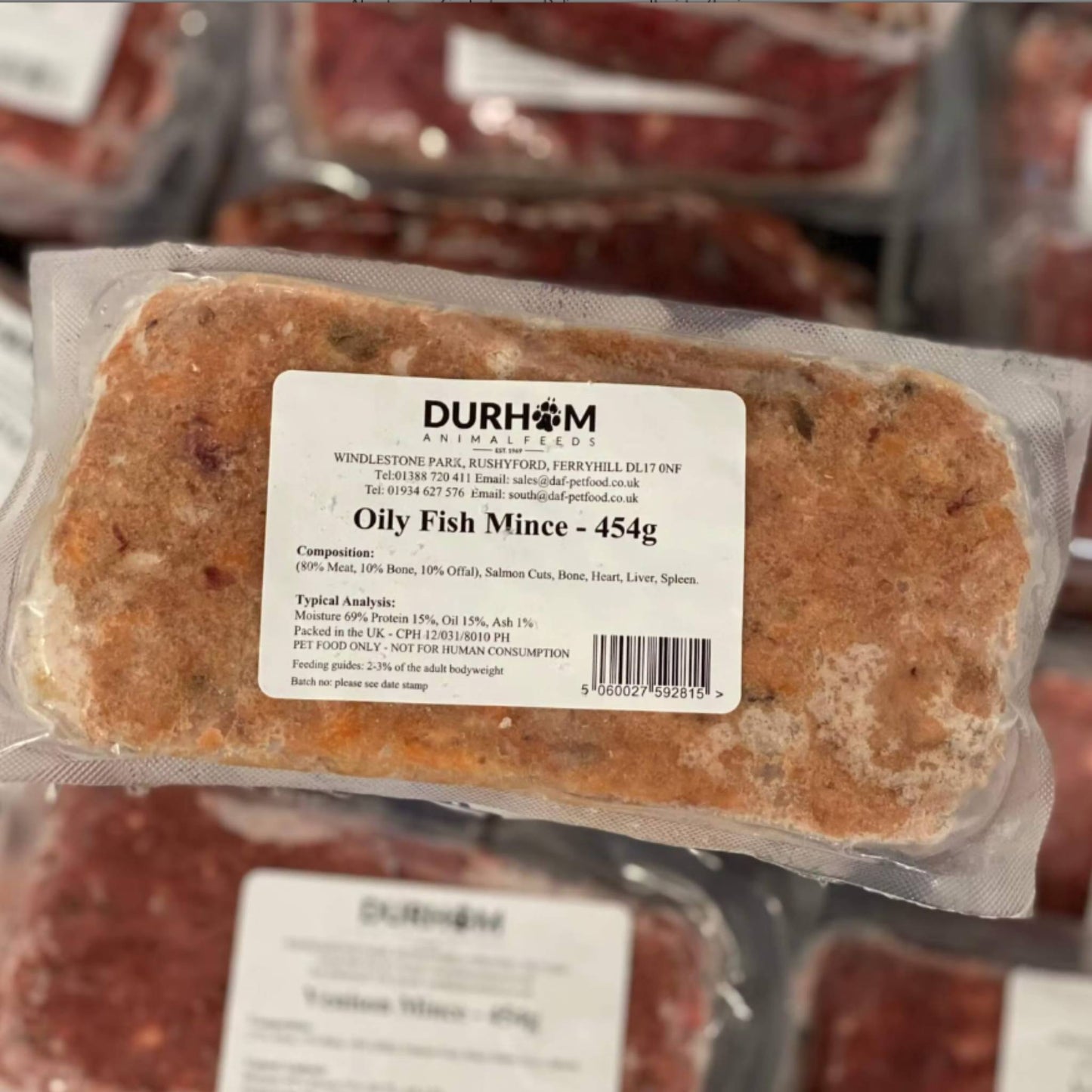 Durham Animal Feeds Oily Fish Mince Raw Dog Food