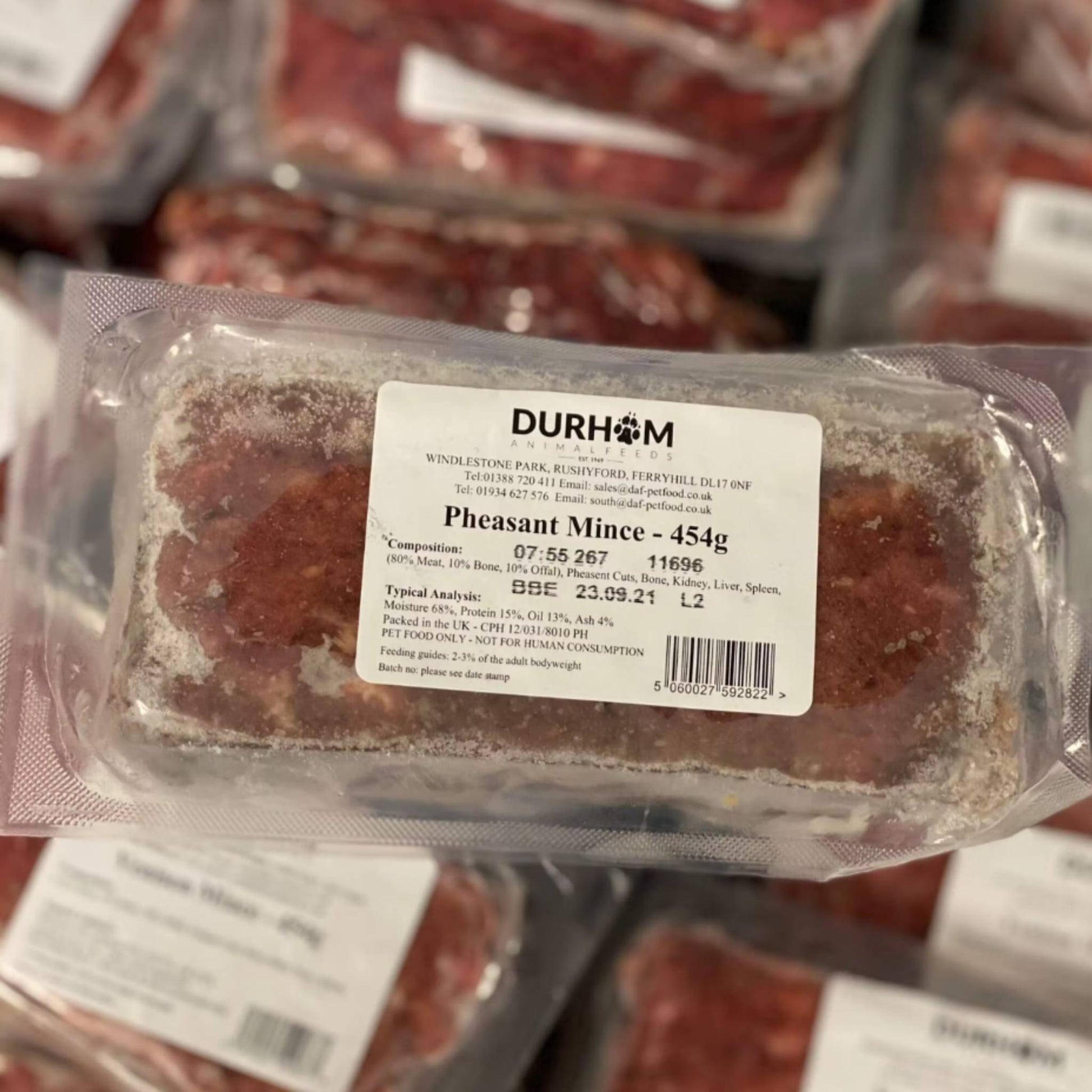 Durham Animal Feeds Pheasant Mince Raw Dog Food