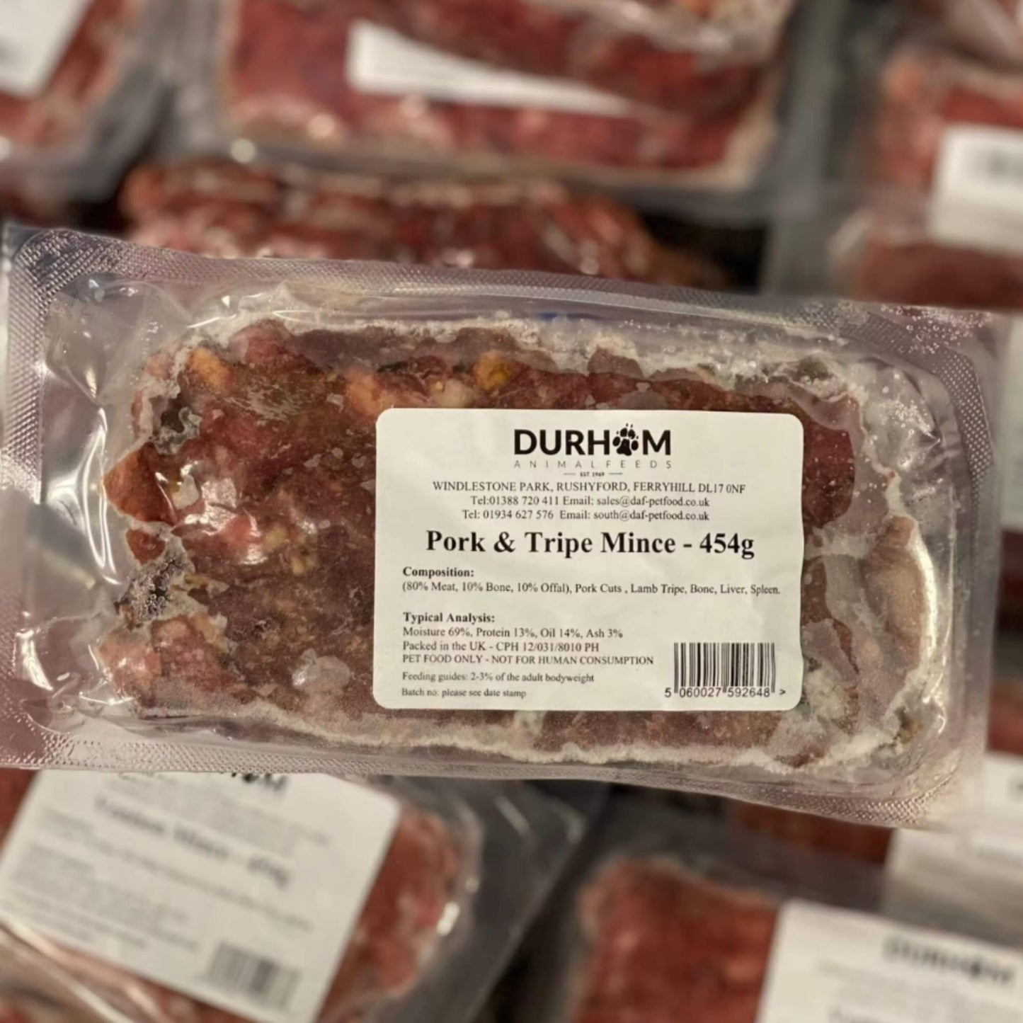 Durham Animal Feeds Pork & Tripe Mince Raw Dog Food