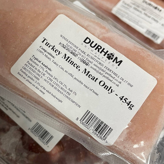 Durham Animal Feeds Turkey Meat Only Raw Dog Food