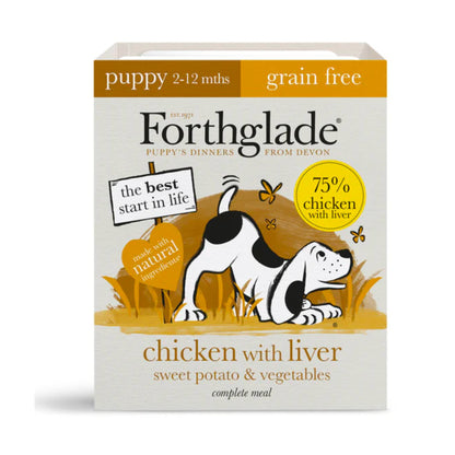 Forthglade chicken with potato and veg. Grain Free. Complete puppy food. 2-12 months. 