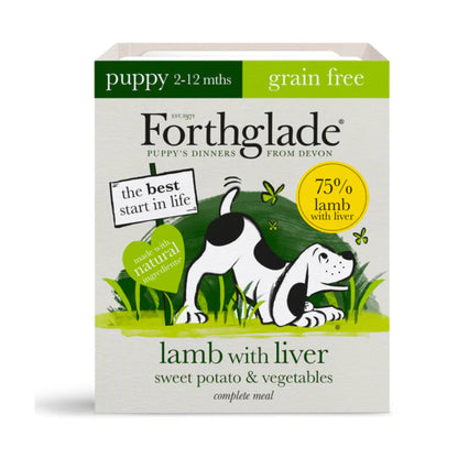 Forthglade Puppy Lamb with Liver, Sweet Potato & Vegetables, complete dog food, grain free.  