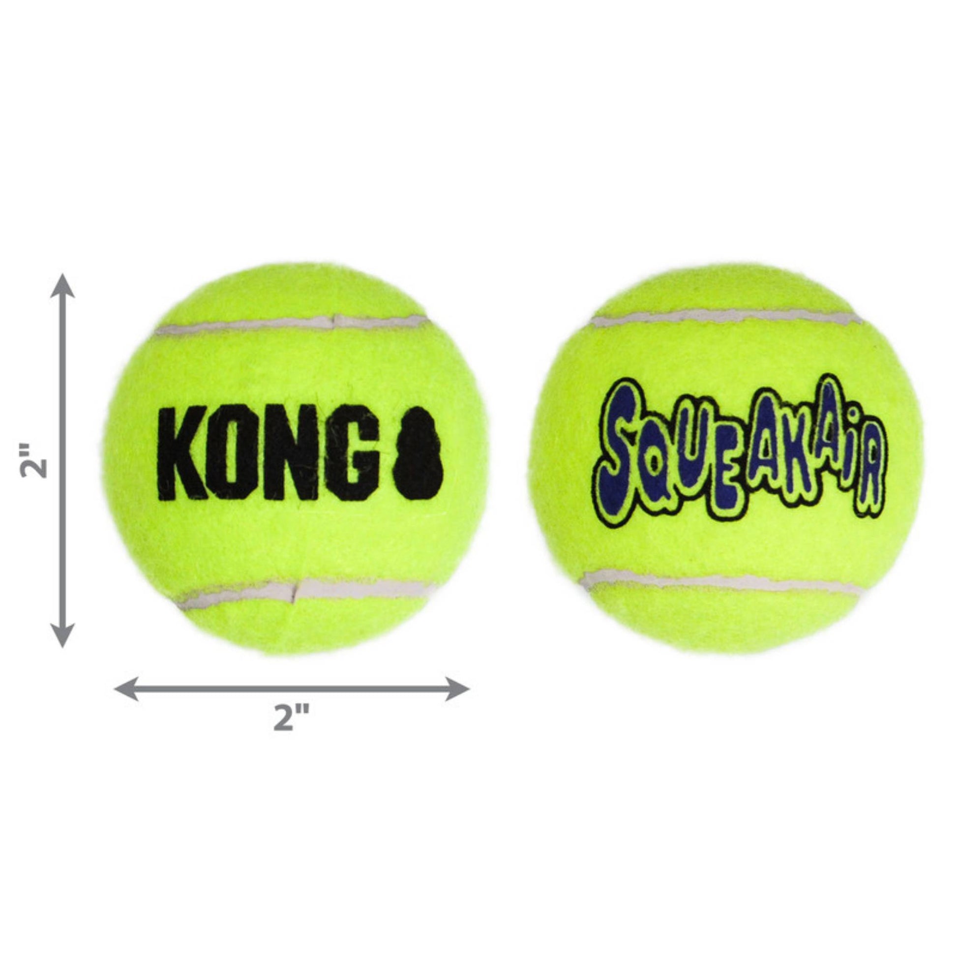 Kong squeakair dog ball small dimensions