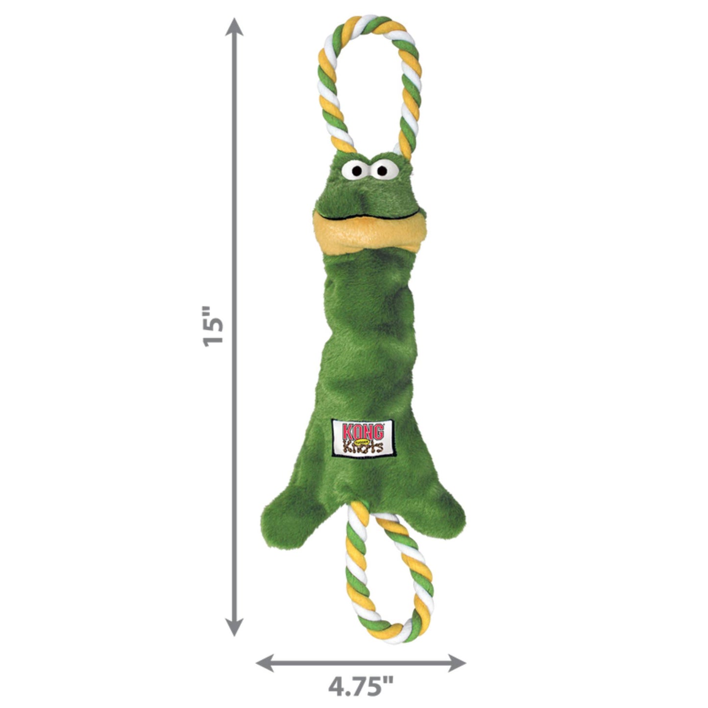 KONG Tugger Knots Frog Dimensions