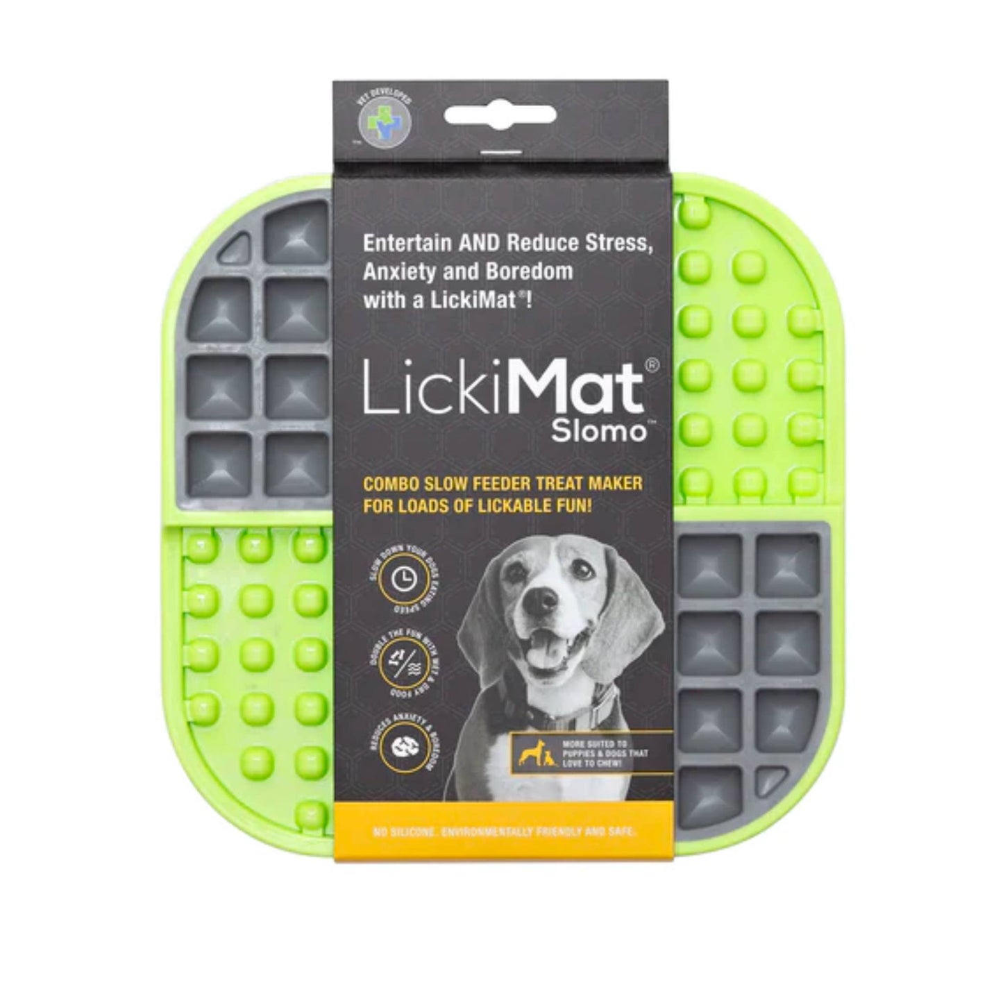 Lickimat Slomo Combo Dog Mat Green