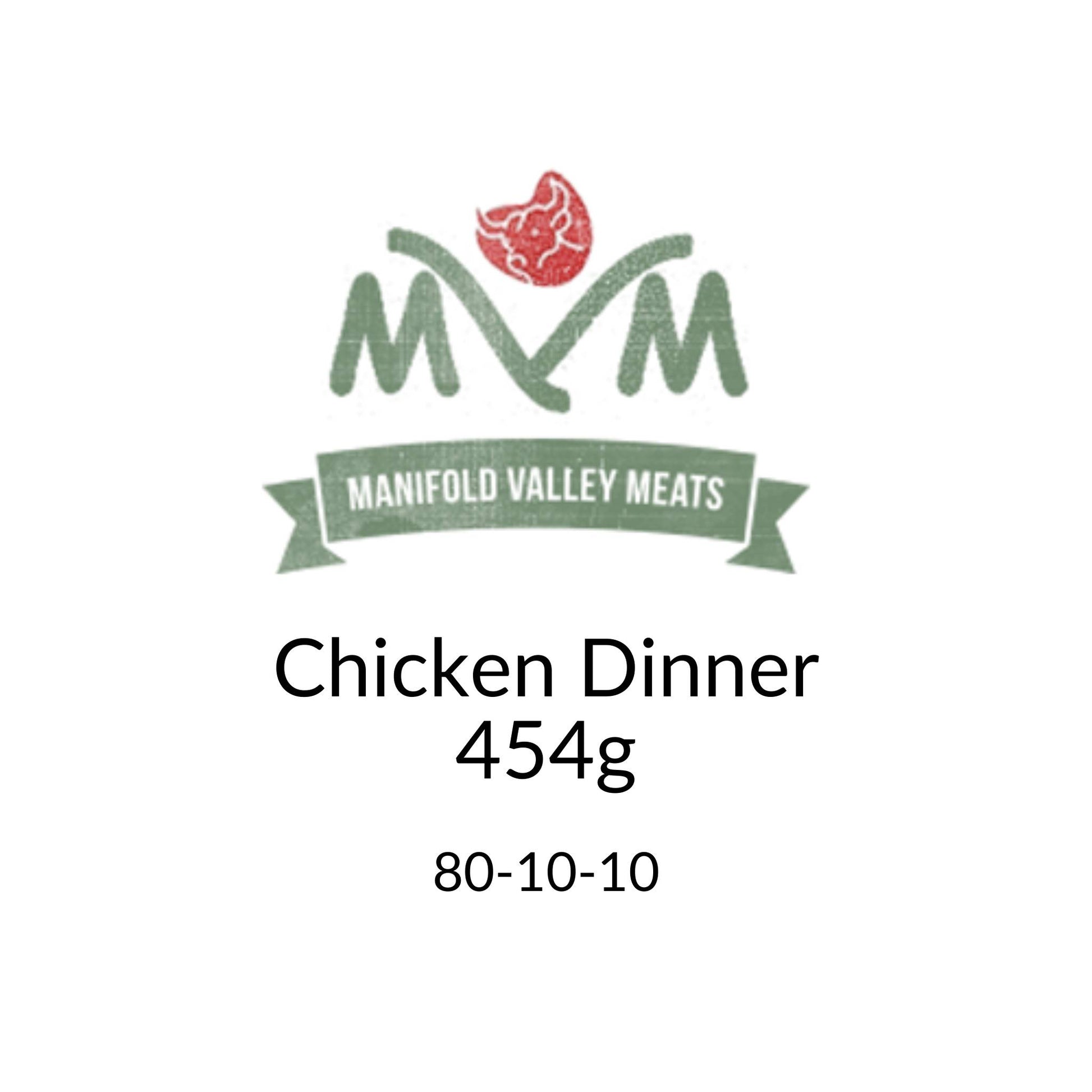Manifold Valley Meats Chicken Dinner Raw Dog Food