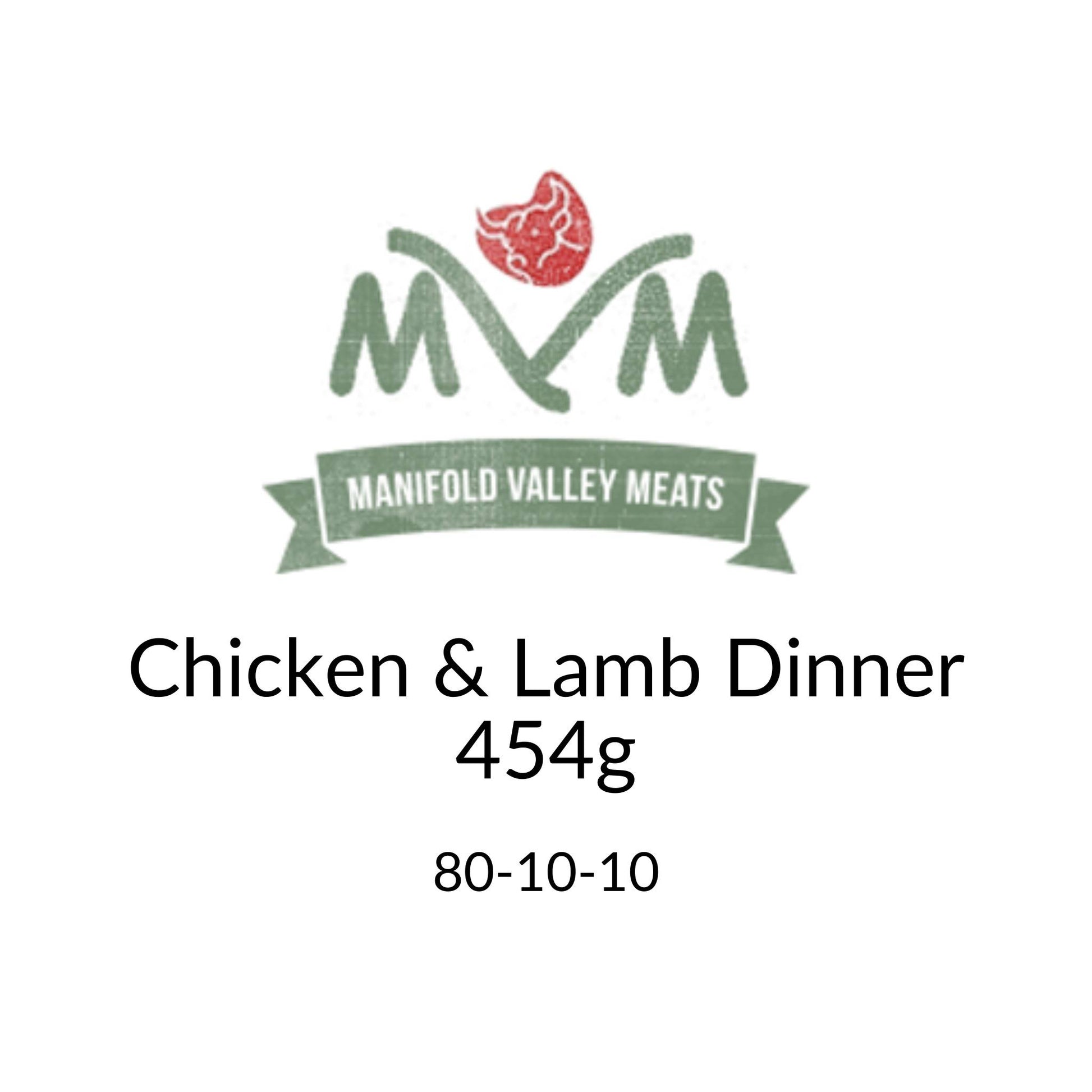 Manifold Valley Meats Chicken and Lamb Dinner Raw Dog Food