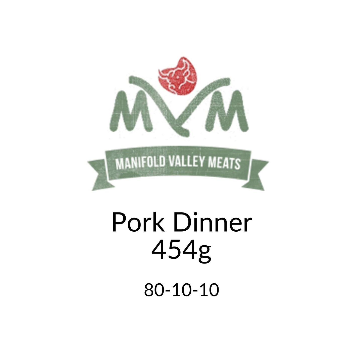 Manifold Valley Meats Pork Dinner Raw Dog Food