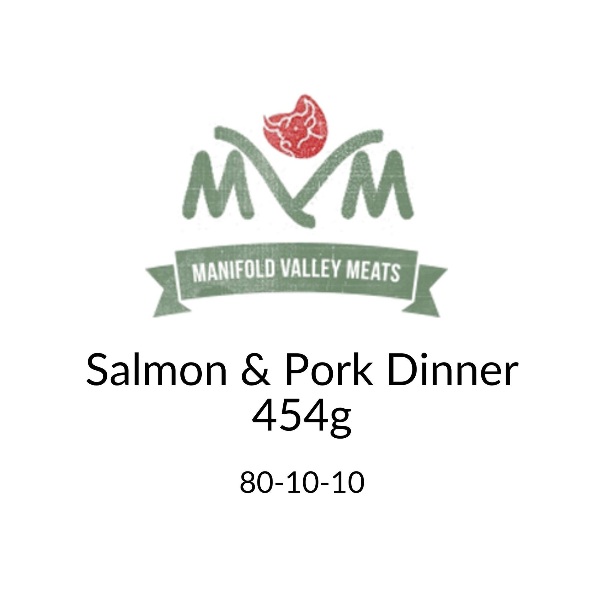 Manifold Valley Meats Salmon and Pork Dinner Raw Dog Food