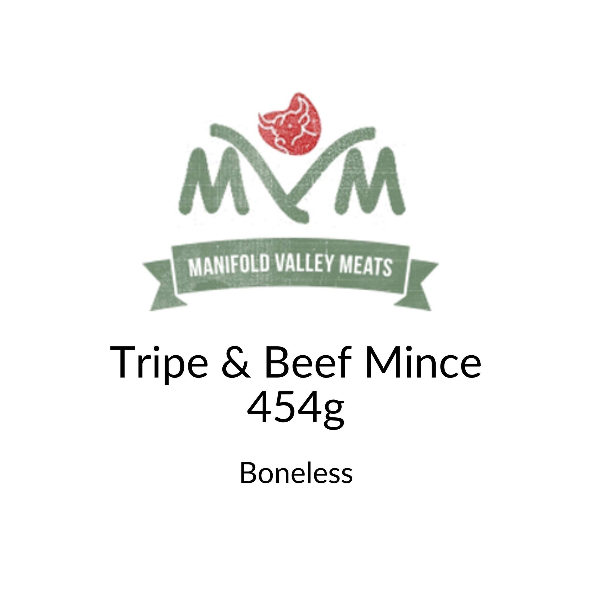 Manifold Valley Meats Tripe & Beef Mince Raw Dog Food