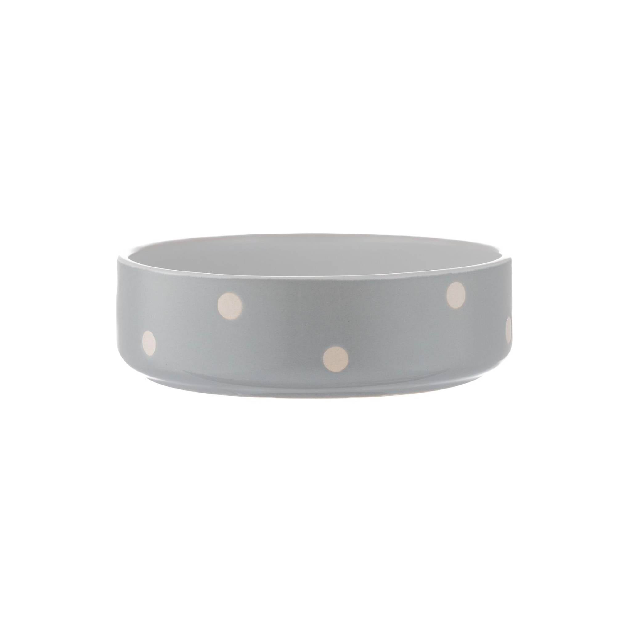 Polka dot shop dog bowl