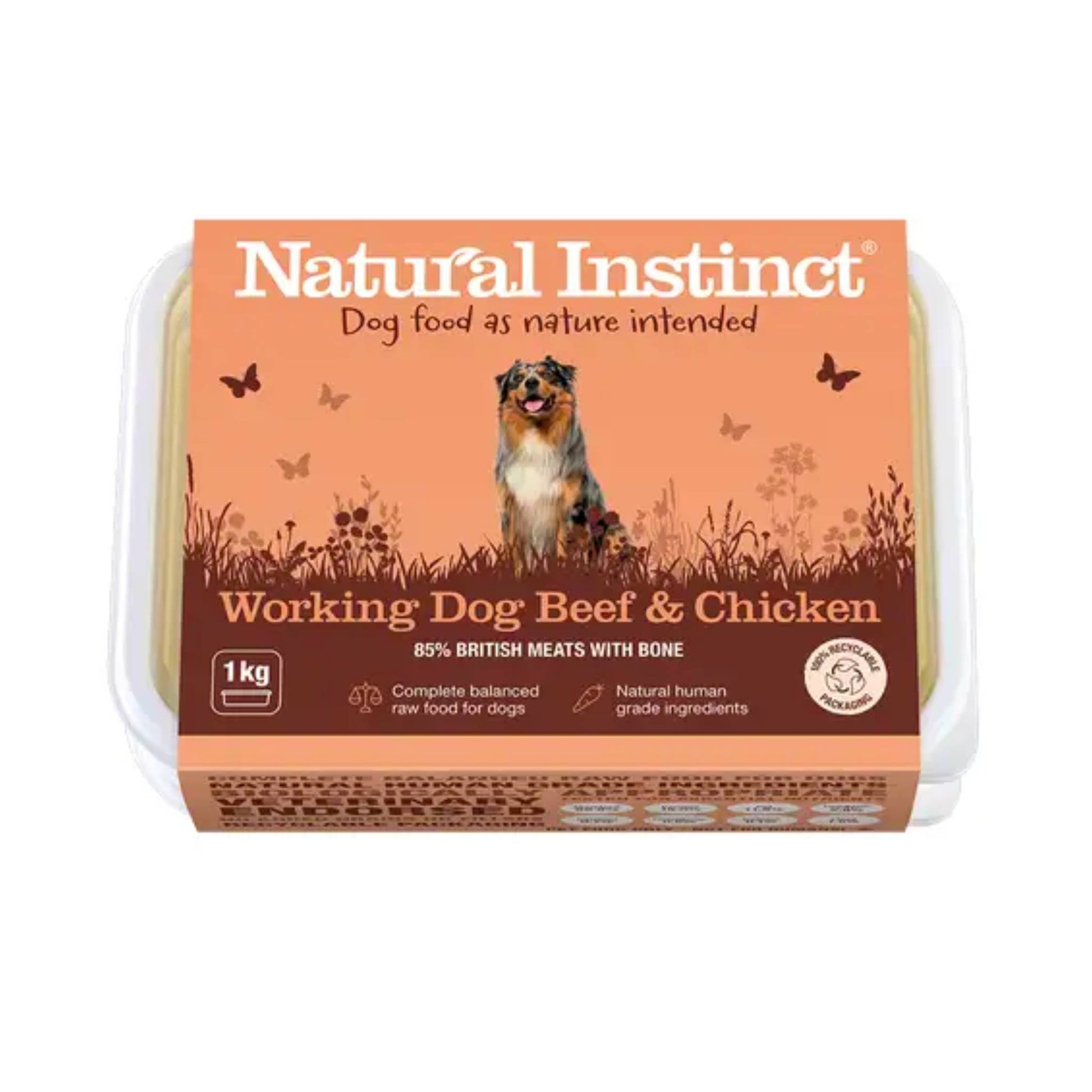 Natural Instinct Working Dog Beef and Chicken Complete Mince Raw Dog Food