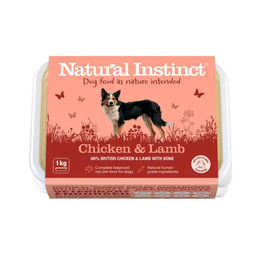 Natural Instinct Chicken and Lamb Complete Mince Raw Dog Food