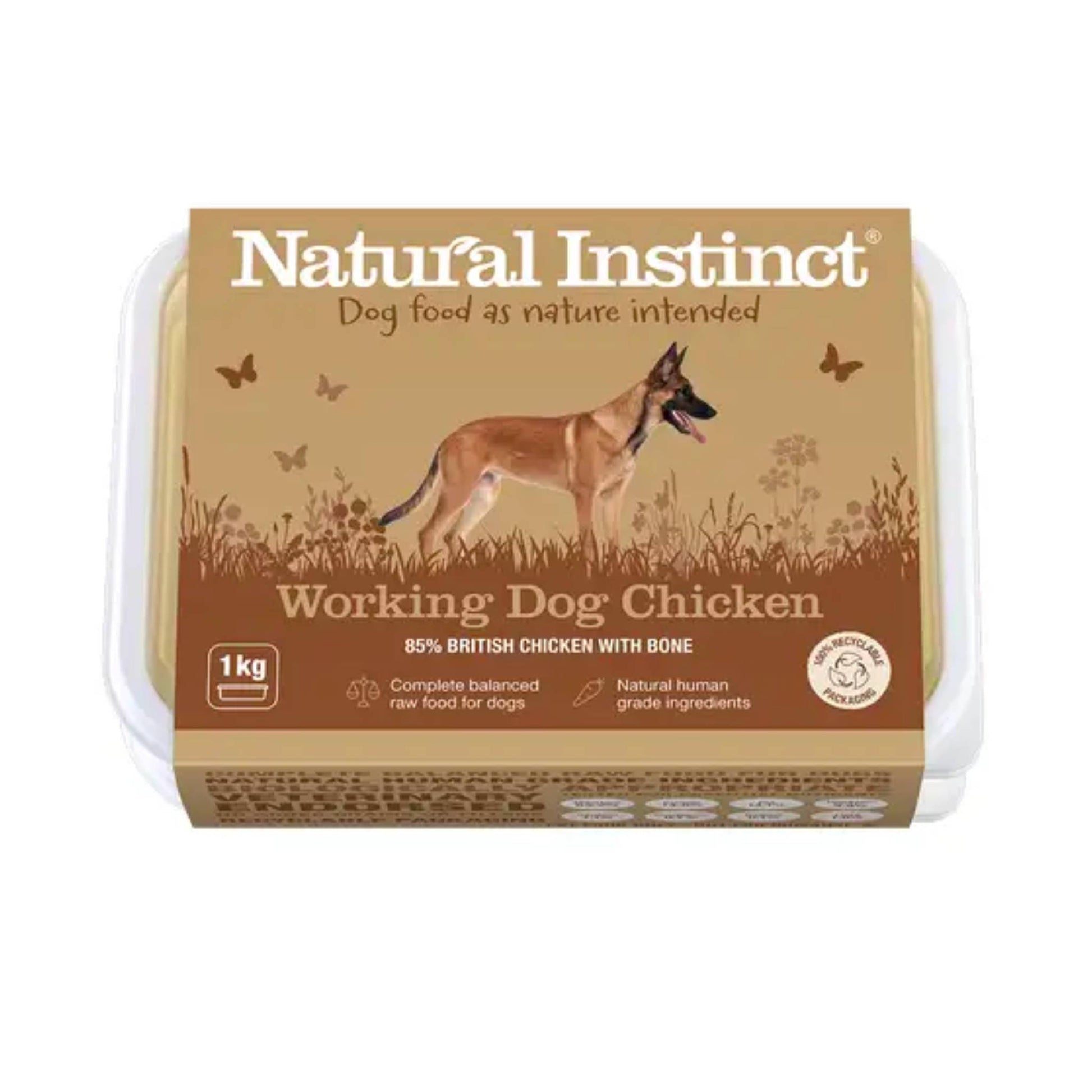 Natural Instinct Working Dog Chicken Complete Mince Raw Dog Food