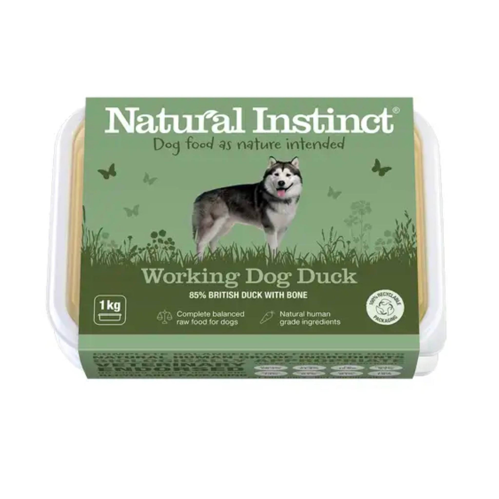 Natural Instinct Working Dog Duck Complete Mince Raw Dog Food
