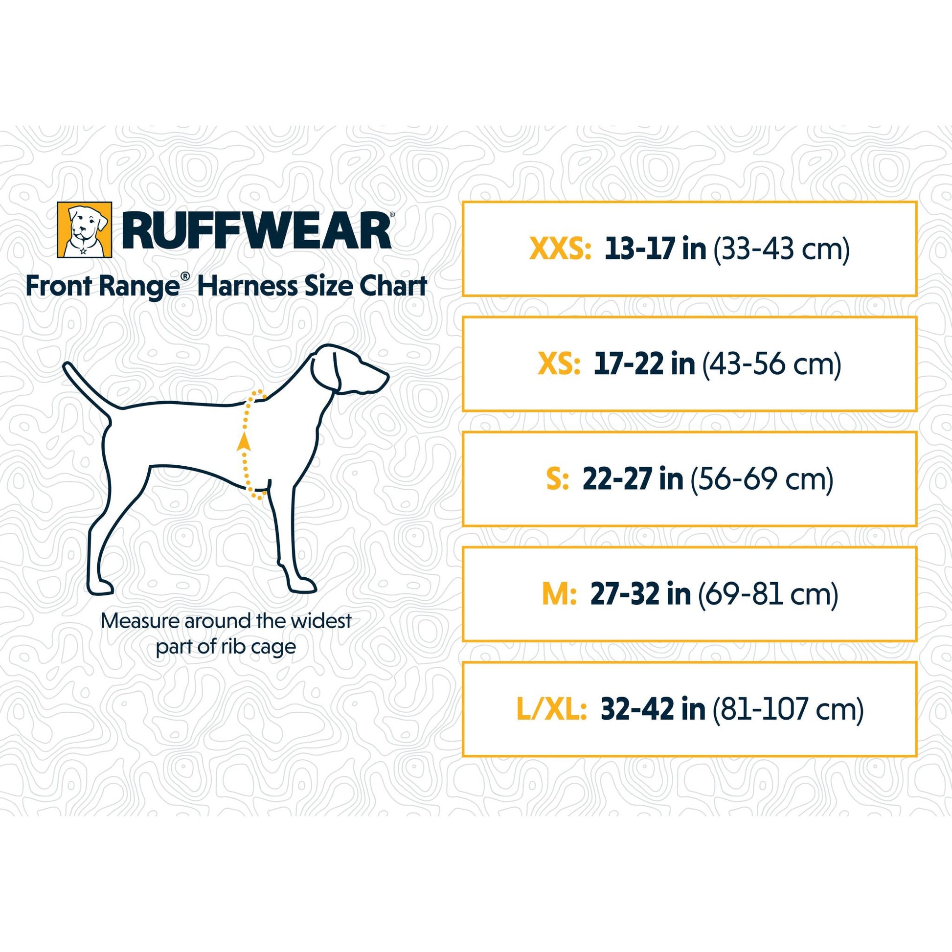 Ruffwear Front Range Dog Harness Sizing Guide